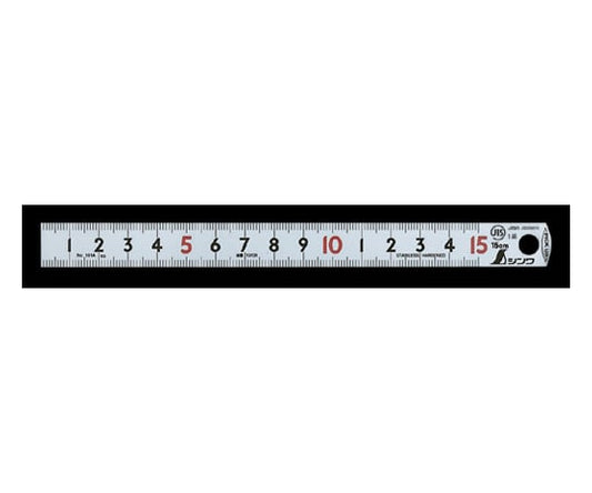 Pickup scale silver 15cm cm display 1mm pitch up and down with red numbers JIS 13131 1 piece