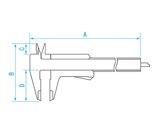 Plastic Caliper, Easy Step Scale, Lightweight PC-100KD, 1 piece