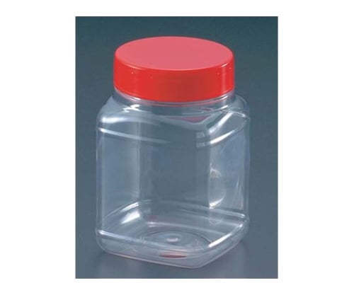 PET 食品ボトル 赤 小角ジュニア　3688800 1個