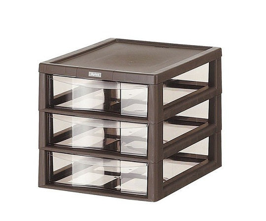 アプロス　深型　３段　ダークブラウン　１５５０６９　2962830 1個