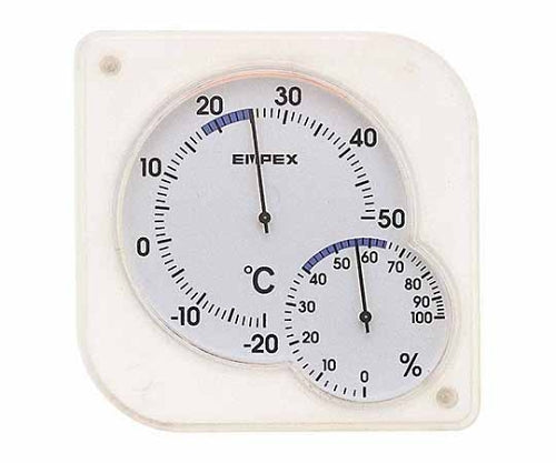 Sucre midi thermometer and hygrometer 76 x 75 x 13 mm 35 g (blister) clear white TM-5601 1 piece