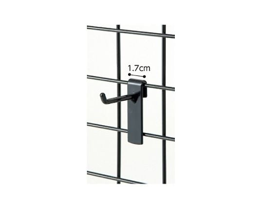 Plastic net stand hook, black, L8cm, 1 set (10 pieces) 61-127-8-8 1 set (10 pieces)