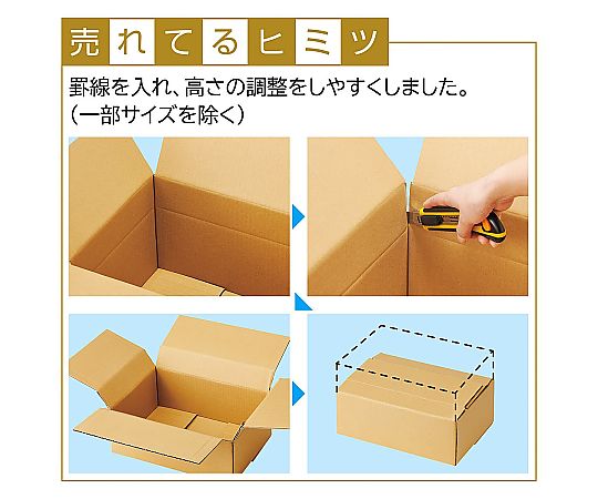 골판지 케이스 37.9×27.9×39.1(26.1・31.1)cm B4 입수 10장 61-318-1-11 1세트(10장입)