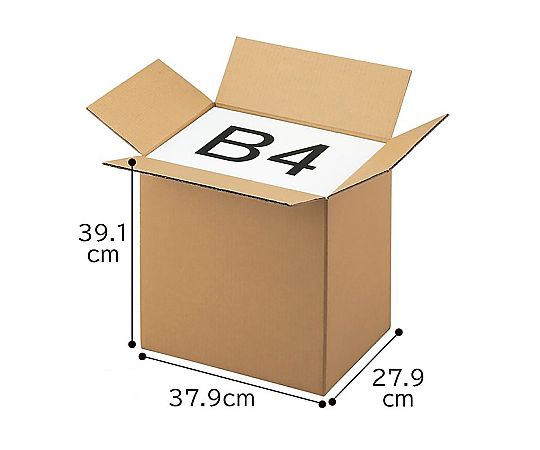 골판지 케이스 37.9×27.9×39.1(26.1・31.1)cm B4 입수 10장 61-318-1-11 1세트(10장입)