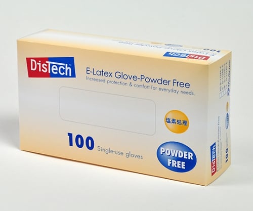 Distek Latex Gloves PF Chlorine Treatment XS Size 1 Box (100 Pieces) D-1124A-E 1 Box (100 Pieces)