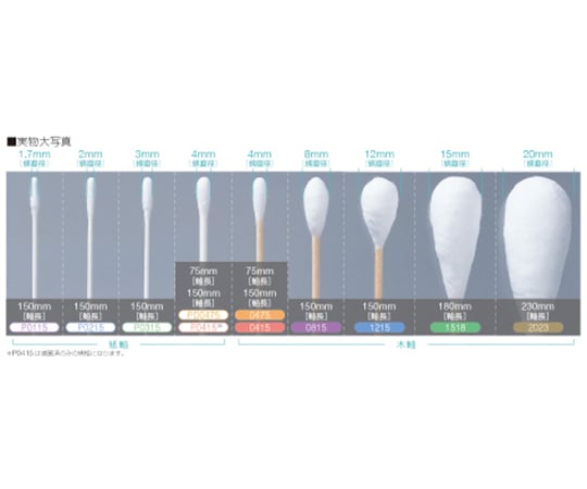 滅菌オオサキ綿棒　S0815-5　8mm　（綿直径）　150mm　（軸長）　5本入×50袋　33115 1箱(5本×50袋入)
