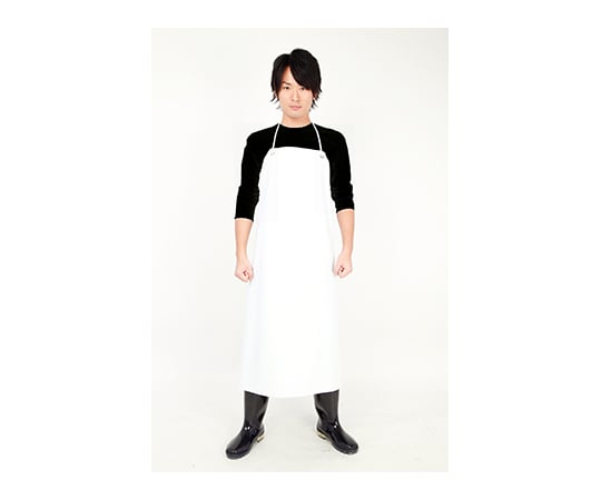 Vinyl chest apron, white, L, 08006129-2, 1 piece