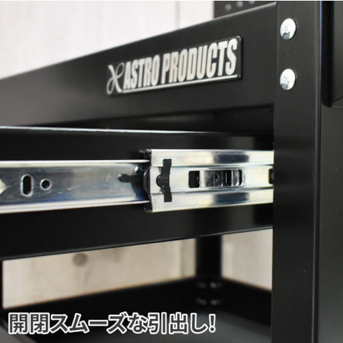 アストロプロダクツ　ＡＰ　ツールワゴン３段　引出＆パネル付　ブラック　ＴＷ０９８　2003000010985　1 台