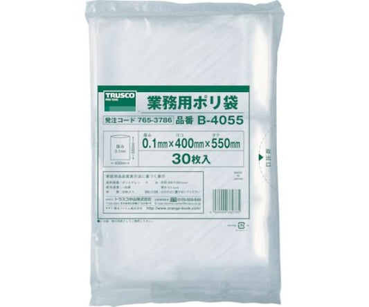 Thick plastic bag, length 550 x width 400 x thickness 0.1, transparent (30 pieces) B-4055 1 bag (30 pieces)