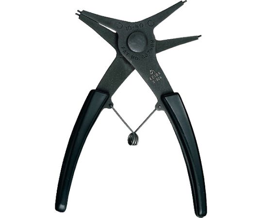 スナップリングプライヤー（軸穴両用　有効呼径～40mm）　140　S-026 1丁