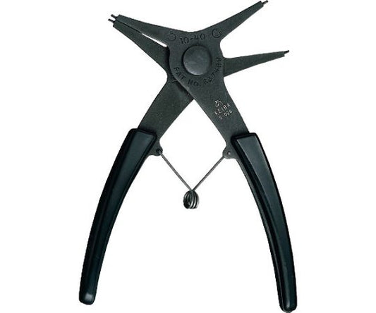 スナップリングプライヤー（軸穴両用　有効呼径～40mm）　140　S-026 1丁