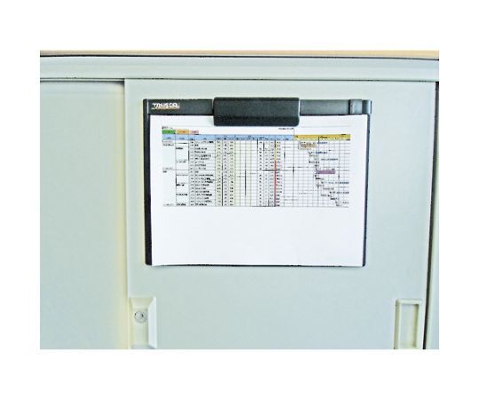 Clipboard with pen holder (with magnet) A4 vertical black TCBM-A4E-BK 1 piece