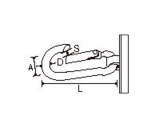 41mm/φ28mm Carabiner Hook (with magnet) EA781GB-10 1 piece