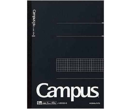 캠퍼스 노트 A4 5mm 방안 40장 블랙 노-201S5-D 1권