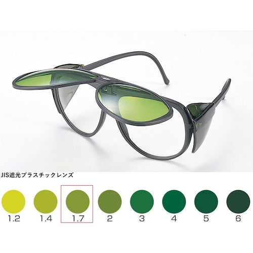 TOA BOJIN W형 차광 안경 TA-124W TBP1.7 TA-124W TBP1.7 1개