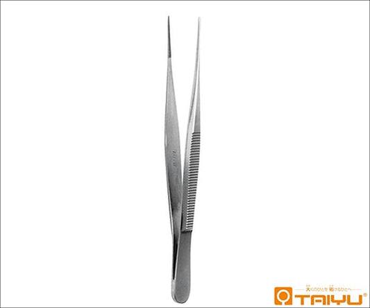 Ophthalmic forceps, straight, no hook, combined type, no dowel, total length 11cm, TY-060A, 1 piece