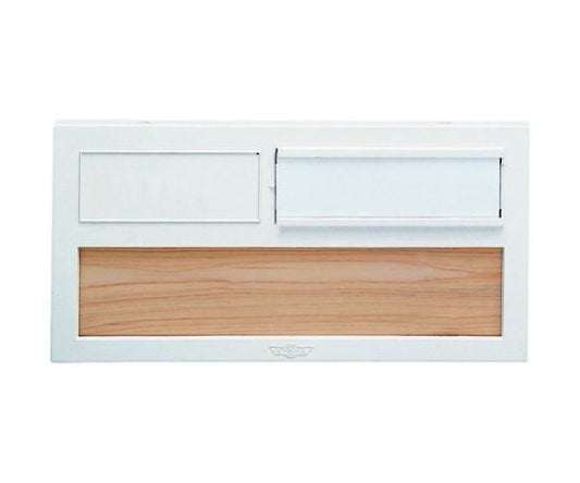 주거실 명찰 플라스틱제 폭 270×높이 135 mm 실버 화이트 SK-602P 1개