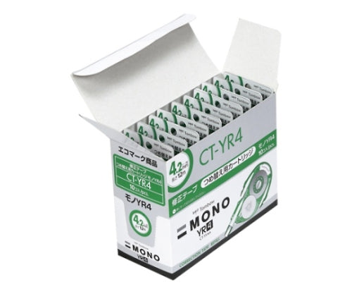 Mono YX Correction Tape CT-YX4 Refill Cartridges 10 pcs CT-YR4 x 10 1 pack