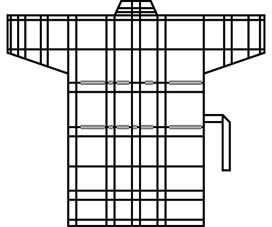환자 의(상의·남녀 겸용) 블루×브라운 L 285-98 L 1장