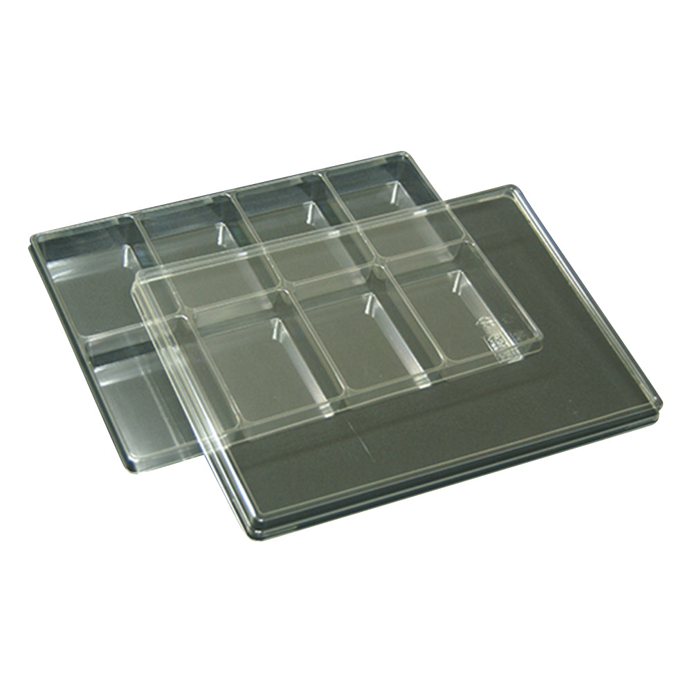Sample storage tray, 5 pieces, 210 x 297 x 25 mm, 2 x 4 cells, T-005-08, 1 set (5 pieces)