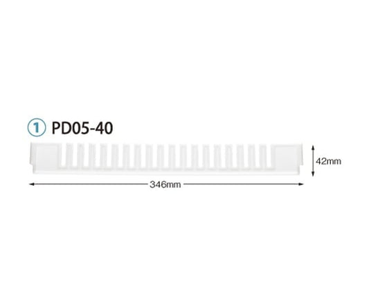 仕切板　トレー64-05タイプ（深さ5cm）用　W346×H42mm　　PD05-40 1枚