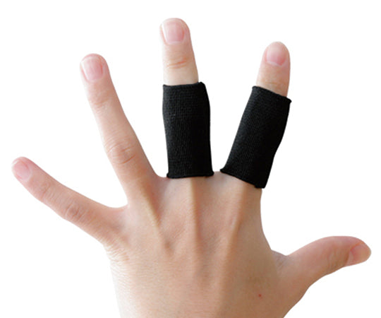 Finger Supporter for 1 Finger (2 Pieces) Black M #106 1 Pack (2 Pieces)