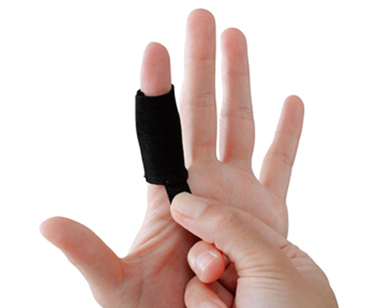 Finger Supporter for 1 Finger (2 Pieces) Black M #106 1 Pack (2 Pieces)