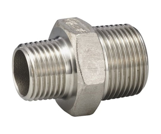 ステンレス製ねじ込み異径ニップル 3/8×1/4　VRN-0302 1個