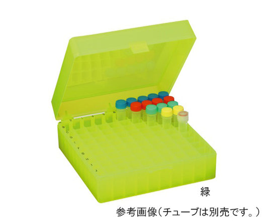 Tube rack for 1.5/2.0ml tubes, 100 holes, green, 2572-102G, 1 pc