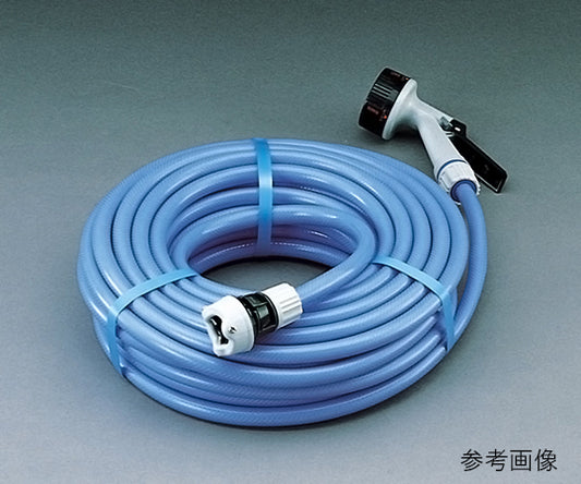 耐圧糸入りカットホースガン・口金付スリム ライトブルー φ340×92mm　20m (12ﾌｧｲ) 1巻
