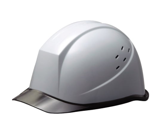 PC製ヘルメット(KP・通気孔・クリアバイザー) ホワイト/スモーク　SC-11PCLVRA-KP-W 1個