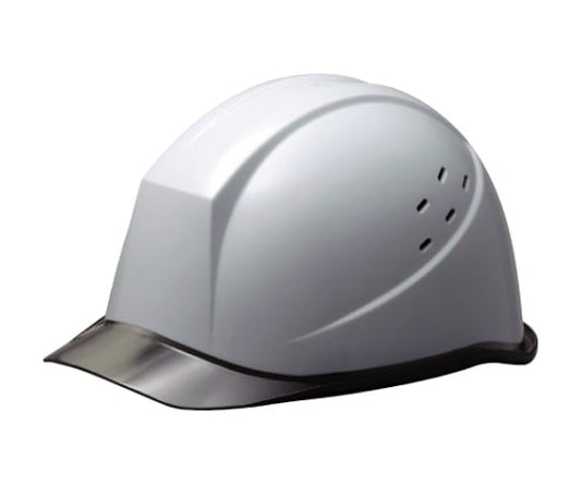 PC製ヘルメット(KP・通気孔・クリアバイザー) ホワイト/スモーク　SC-11PCLVRA-KP-W 1個