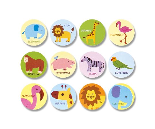 HEIKO Gift Stickers Africa 96 pieces 007063850 1 pack (24 pieces x 4 sheets)