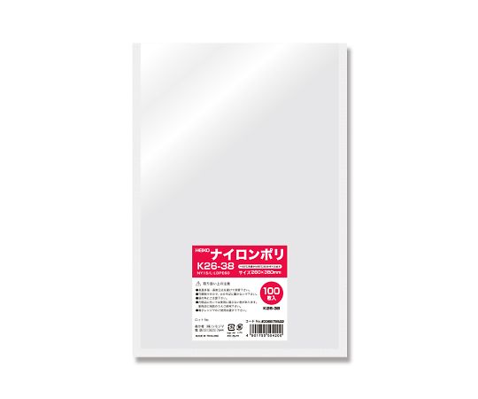 HEIKO ポリ袋 ナイロンポリ K26-38 100枚　006679822 1パック(100枚入)