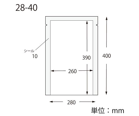 HEIKO ポリ袋 ナイロンポリ K28-40 100枚　006679823 1パック(100枚入)