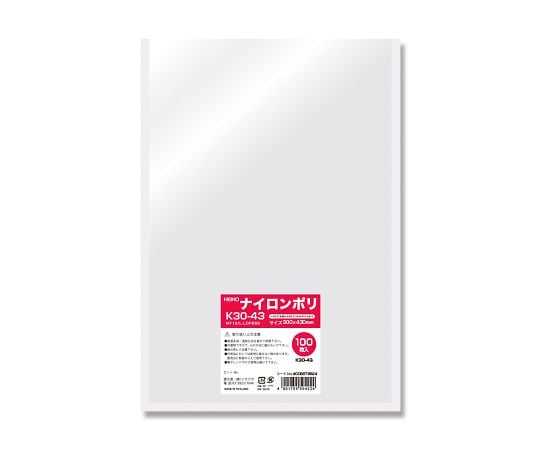 HEIKO ポリ袋 ナイロンポリ K30-43 100枚　006679824 1パック(100枚入)