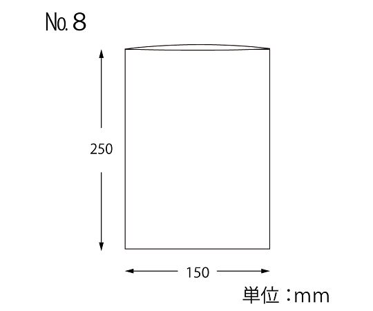 SWAN ポリ袋 ボードンパック 穴なしタイプ 厚み0.02mm NO.8 100枚　006763128 1パック(100枚入)