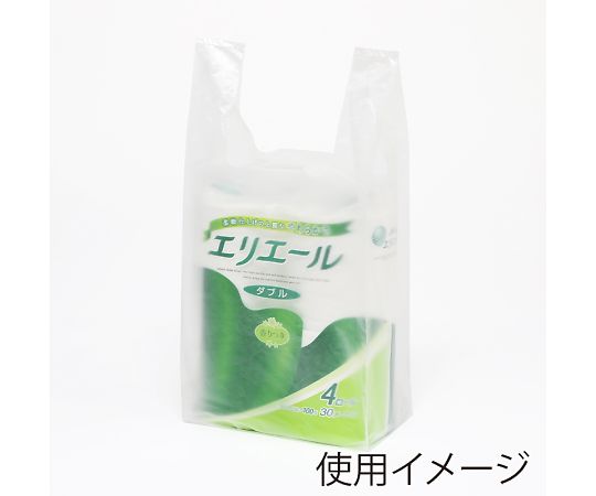 HEIKO Shopping Bags New Hand Natural (Semi-Transparent) Hanger Type No.20 100 Bags 006645702 1 Pack (100 Bags)