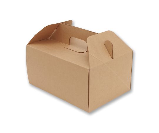 HEIKO 食品容器 ネオクラフトボックス キャリーボックス L 20枚　004248013 1パック(20枚入)