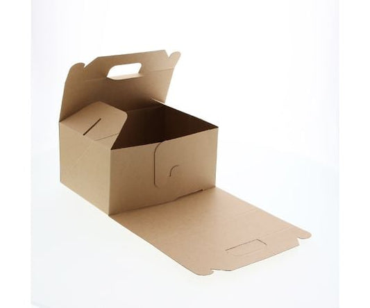 HEIKO 食品容器 ネオクラフトボックス キャリーボックス L 20枚　004248013 1パック(20枚入)