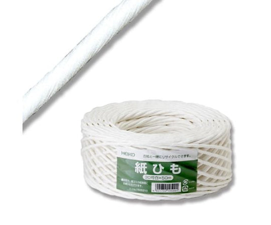 HEIKO Paper String, No. 30, White, 50m, 001505210, 1 roll