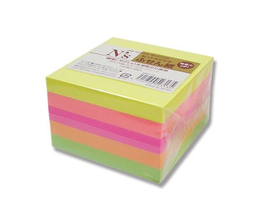 NSF-73 Sticky notes, fluorescent color assortment, 75 x 75 (5 color assortment), 100 sheets x 5, 007597703, 1 pack
