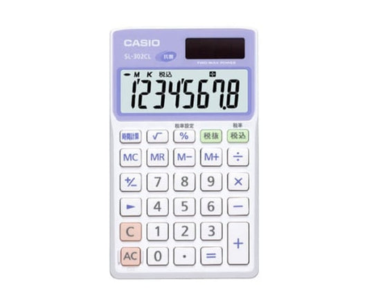 Casio Antibacterial Calculator 8-digit SL-302CL-N 1 unit