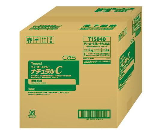 ティーポールブルーナチュラルC 1ケース(5kg／本×2本入り) CAS No:7732-18-5　T15040 1ケース(2本入)