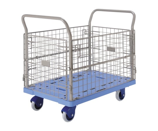 静音樹脂台車 980×635×915mm (網両面開閉式)　NP-307GS 1個