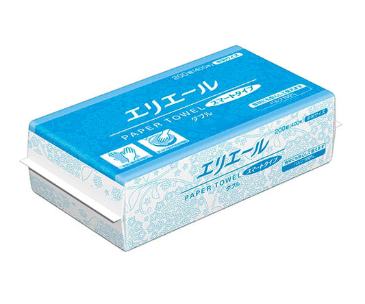 Elleair Paper Towels Smart Type Double Medium Size 200 Pairs 400 Sheets x 35 Packs 20823649 1 Case (200 Pairs x 35 Packs)