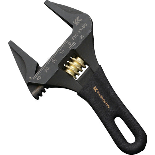 Fujiya Light Short Monkey (non-serrated, black and gold) FTS-43-BG 1 piece