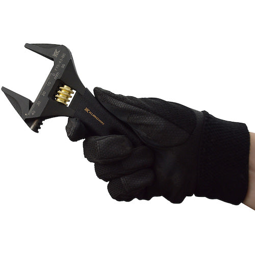 Fujiya Light Short Monkey (non-serrated, black and gold) FTS-43-BG 1 piece