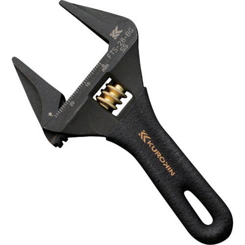 Fujiya Light Short Monkey (non-serrated, black and gold) FTS-28-BG 1 piece