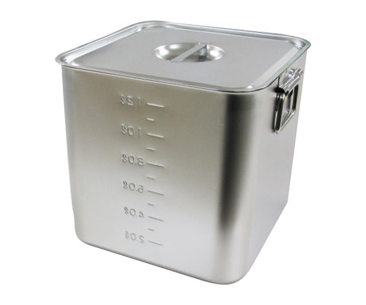 18-8 눈금 첨부 심형각 주방 포트(뚜껑 첨부) 14 L SH-4224 D 1개